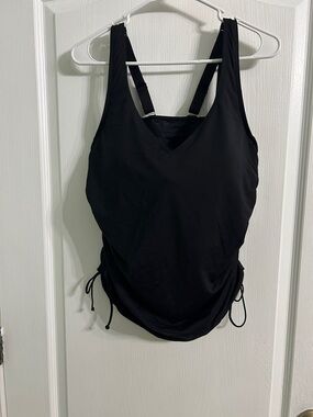 Lands' End Women's Black Tankini Swimsuit 14R